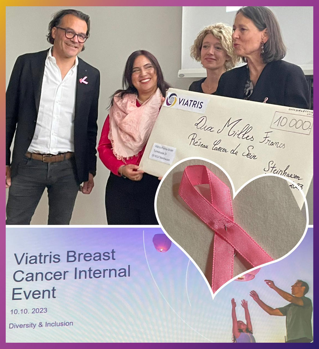 Viatris Suisse soutient l‘association asap dans la lutte contre le cancer du sein
